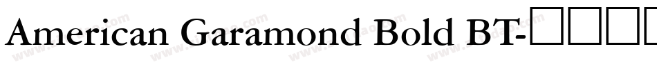 American Garamond Bold BT字体转换